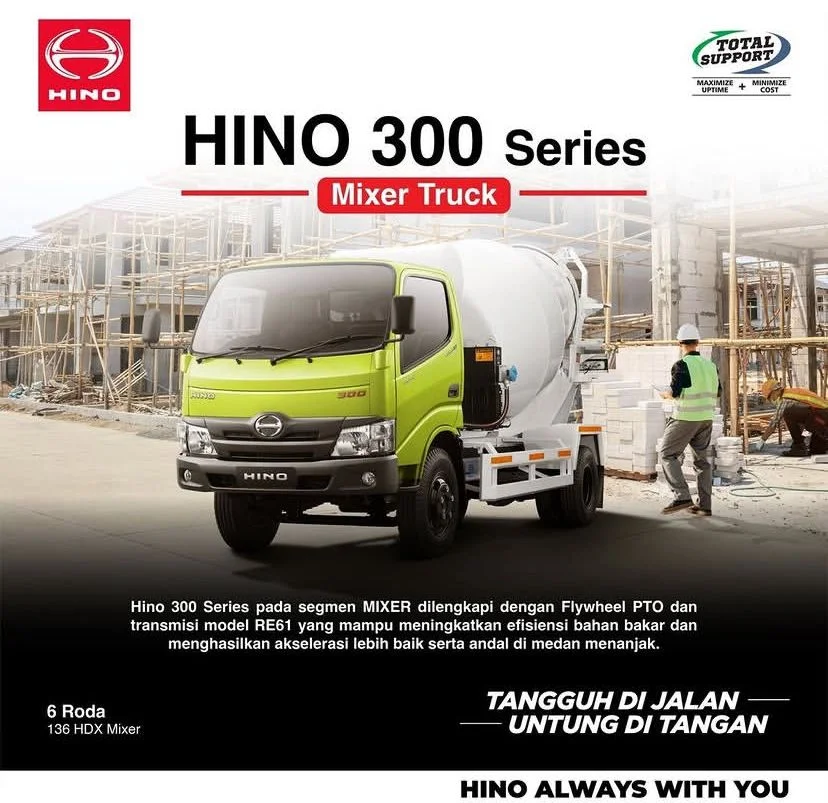 Artikel Hino - Hino 300 Series Mixer: Truk Ringan Tangguh untuk Kebutuhan Proyek Anda