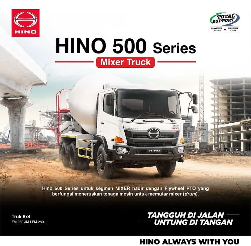 Artikel Hino - Truk Mixer Bertenaga Besar dan Efisien? Pilih Hino 500 Series