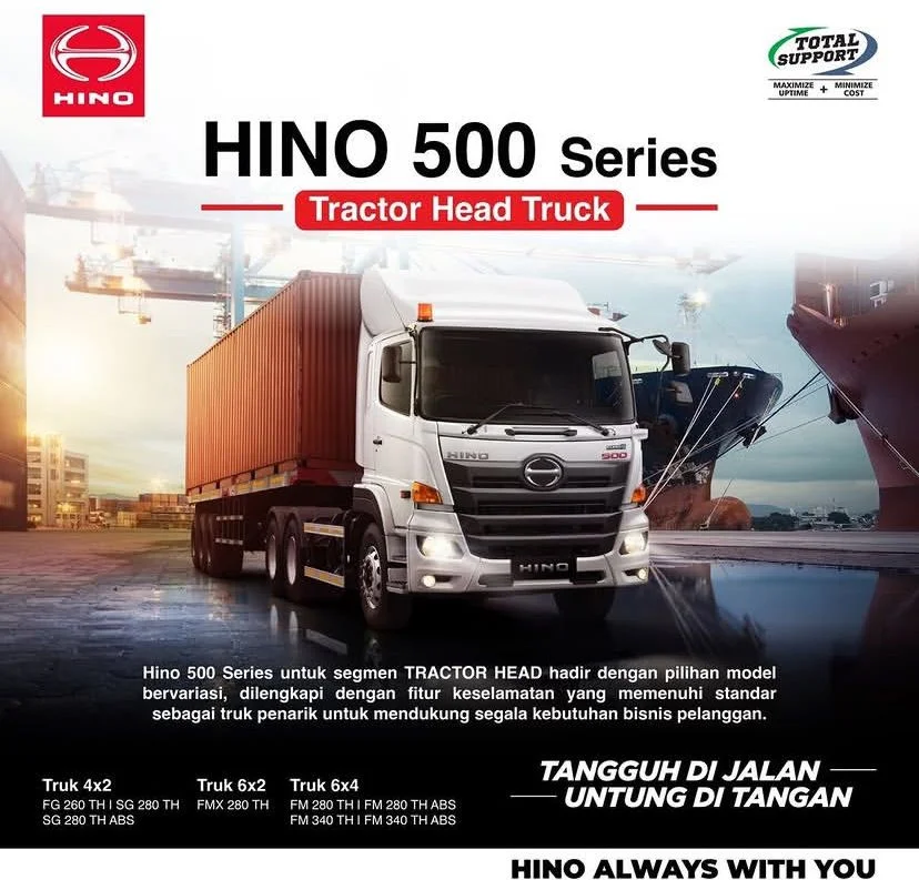 Artikel Hino - Truk Tractor Head Bertenaga Besar, Nyaman, dan Efisien – Hino 500 Series